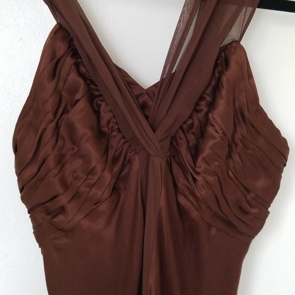 Brown Donna Ricco silk 100% silk dress - Picture 2 of 6